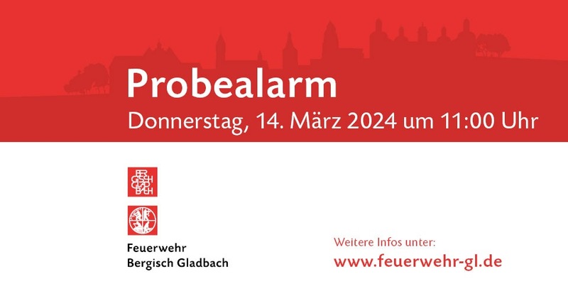 FW-GL: Landesweiter Warntag: Handys und Sirenen heulen auch in Bergisch Gladbach - Foto: presseportal.de
