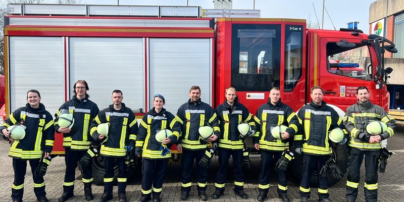 FW-WRN: 9 Kameradinnen und Kameraden der Freiwilligen Feuerwehr Werne haben die gemeinsame Modulausbildung 1 & 2 mit Erfolg bestanden - Foto: presseportal.de