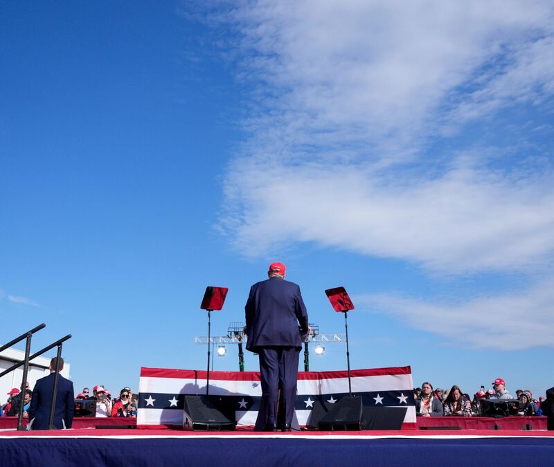 Er will zurück an die Börse: Ex-US-Präsident Donald Trump. - Foto: Jeff Dean/AP/dpa