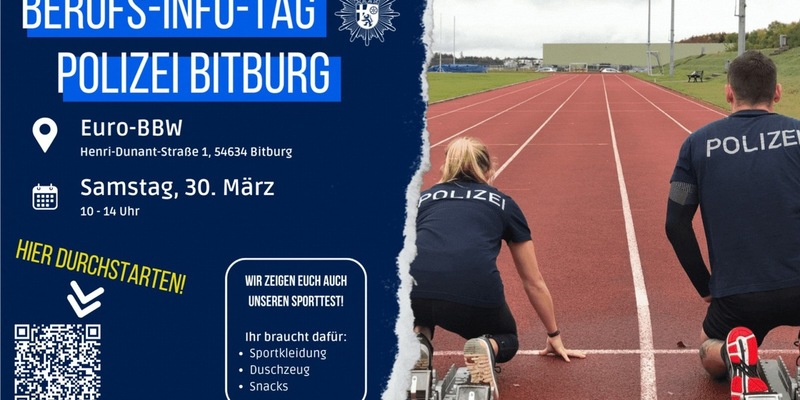 POL-PDWIL: Fit fürs Auswahlverfahren - Polizei Bitburg informiert am 30.03.2024 über das Polizeiauswahlverfahren - Foto: presseportal.de