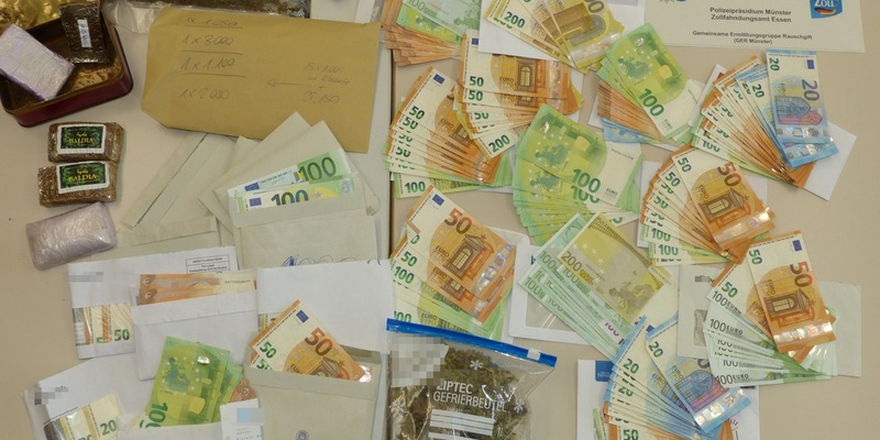 POL-MS: Nächster Zugriff der Gemeinsamen Ermittlungsgruppe Rauschgift in Münster - 33.000 Euro Bargeld und ein Kilogramm Cannabis beschlagnahmt - Foto: presseportal.de