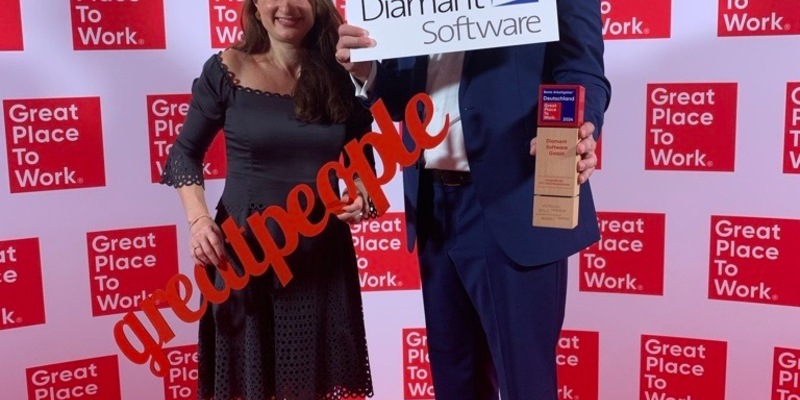 Diamant Software brilliert erneut: Great Place to Work® Auszeichnung Deutschlands Beste Arbeitgeber 2024 - Foto: presseportal.de