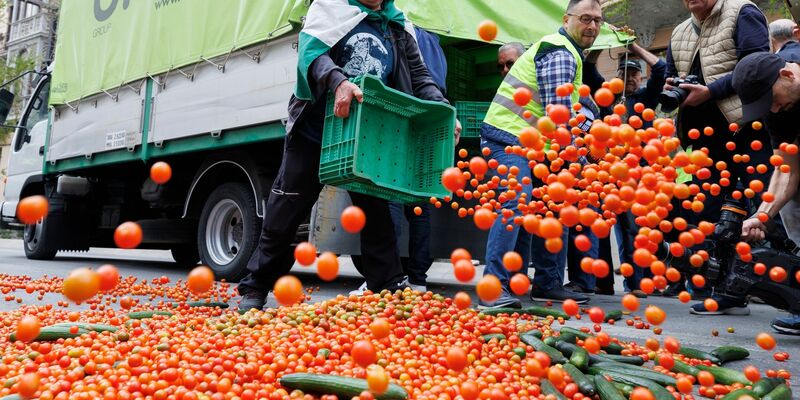 In den vergangenen Wochen haben Bauern in mehreren europäischen Ländern gegen zu hohe Umweltauflagen protestiert - wie hier in Spanien. - Foto: Álex Cámara/EUROPA PRESS/dpa