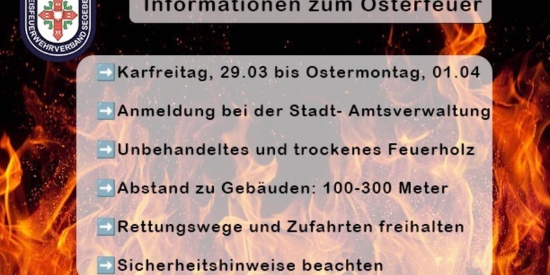 FW-SE: Hinweise zum Osterfest 2024 - Foto: presseportal.de