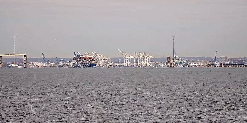 Webcam-Bilder zeigen Unglücksstelle am 26.03.2024 - Foto: Bay Area Mechanical Services, über dts Nachrichtenagentur