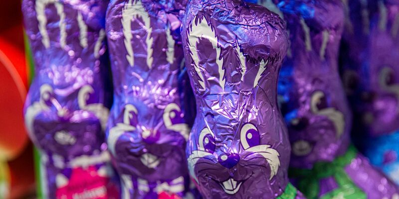 Schokoladen-Osterhasen von Milka stehen derzeit in vielen Supermarktregalen - das gefällt nicht allen. - Foto: Jens Büttner/dpa-Zentralbild/dpa