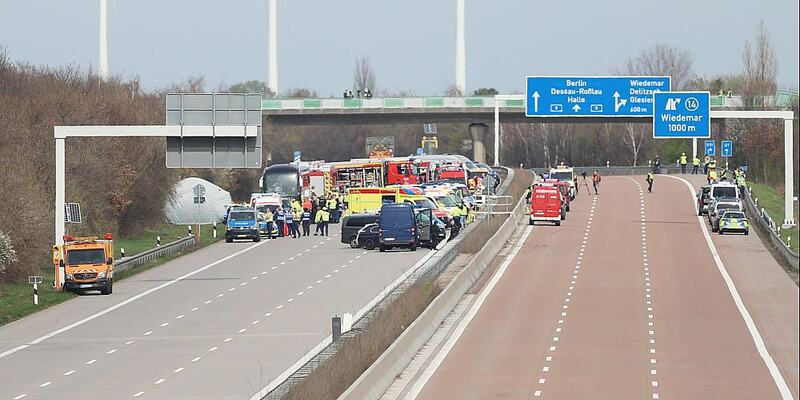 Unfall auf der A 9 bei Leipzig am 27.03.2024 - Foto: über dts Nachrichtenagentur