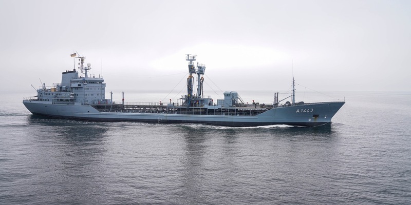 Betriebsstofftransporter Rhön als Teil des NATO-Verbandes in der Ostsee - Foto: presseportal.de