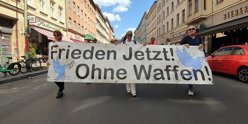 Demo gegen Waffenlieferungen am 13.05.2023 - Foto: über dts Nachrichtenagentur