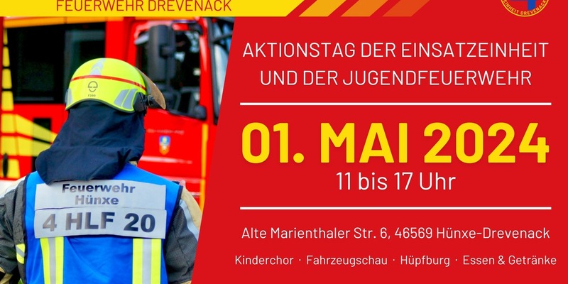 FW Hünxe: Brandschutztag der Einheit Drevenack am 01. Mai 2024 - Foto: presseportal.de