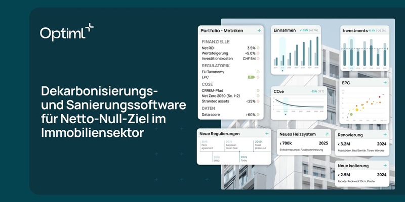 PropTech Optiml launcht Dekarbonisierungs- und Sanierungssoftware für Netto-Null-Ziel im Immobiliensektor - Foto: presseportal.de