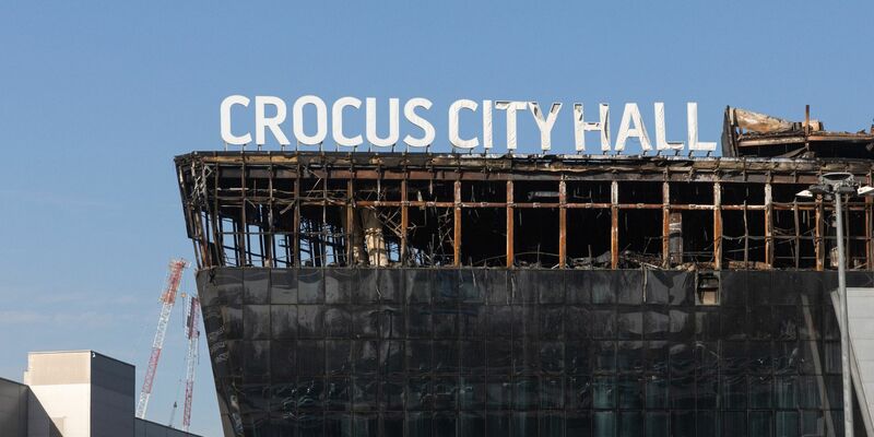 Der Anschlagsort: Die Konzerthalle Crocus City Hall in Moskau. - Foto: Bai Xueqi/XinHua/dpa