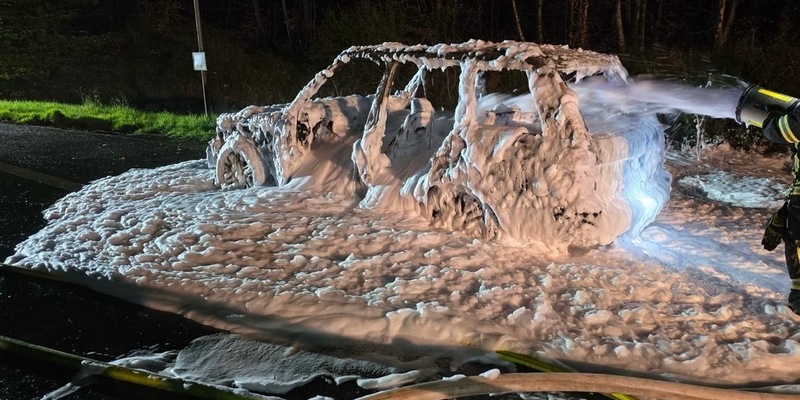 FW-Schermbeck: PKW Brand an der Gahlener Straße - Foto: presseportal.de