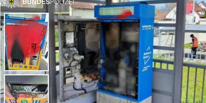 Bundespolizeidirektion München: Vandalismus am Bahnsteig / Mehrere tausend Euro Schaden - Foto: presseportal.de