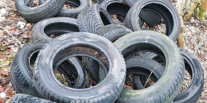 LPI-NDH: Reifen illegal im Wald entsorgt - Foto: presseportal.de