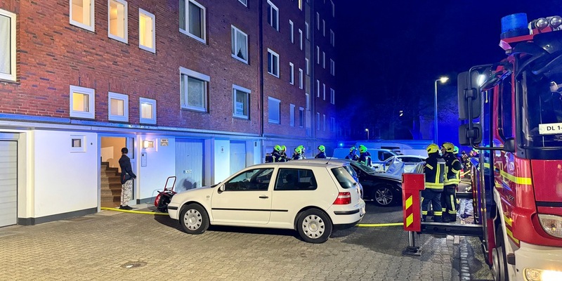 FW-GE: Schneller Einsatz der Feuerwehr Gelsenkirchen bei Kellerbrand in Bulmke-Hüllen - Foto: presseportal.de