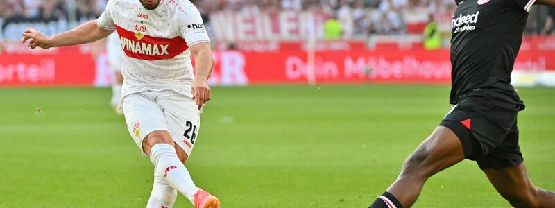 Nationalspieler Deniz Undav (l) traf zum zwischenzeitlichen 2:0 der Stuttgarter gegen Frankfurt. - Foto: Jan-Philipp Strobel/dpa