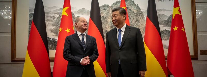 Bundeskanzler Olaf Scholz (l) ist mit Chinas Staatspräsident Xi Jinping zusammengekommen. - Foto: Michael Kappeler/dpa