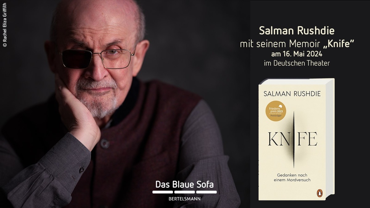 Das Blaue Sofa mit Salman Rushdie: Premiere im Rahmen des internationalen Literaturfestivals Berlin - Foto: presseportal.de