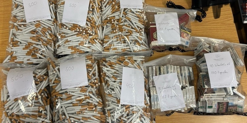 HZA-IZ: Hauptzollamt Itzehoe stellt über 3.500 Stück Zigaretten und 750 Gramm Tabak sicher / Zoll gelingt Erfolg gegen Zigaretten- und Tabakschmuggel - Foto: presseportal.de