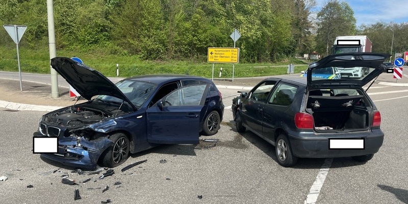 POL-PDKL: Vorrang missachtet, Unfallverursacher leicht verletzt - Foto: presseportal.de
