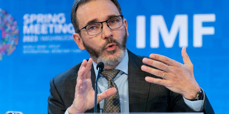 IWF-Chefvolkswirt Pierre-Olivier Gourinchas auf der Frühjahrstagung von IWF und Weltbank in Washington. - Foto: Jose Luis Magana/FR159526 AP/dpa