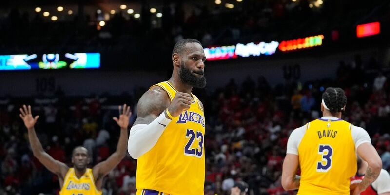 Los Angeles Lakers-Stürmer LeBron James war der zweitbeste Werfer der Partie. - Foto: Gerald Herbert/AP