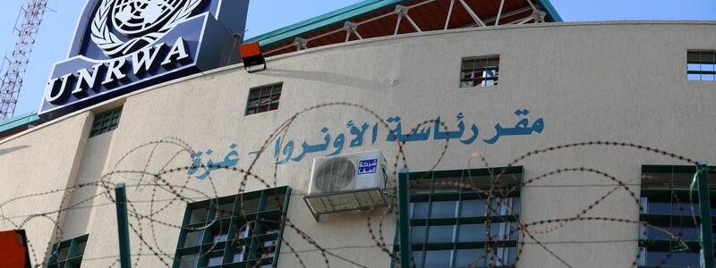 Das Hauptquartier der United Nations Relief and Works Agency (UNRWA) im Gazastreifen. - Foto: Ashraf Amra/Zuma Press/dpa
