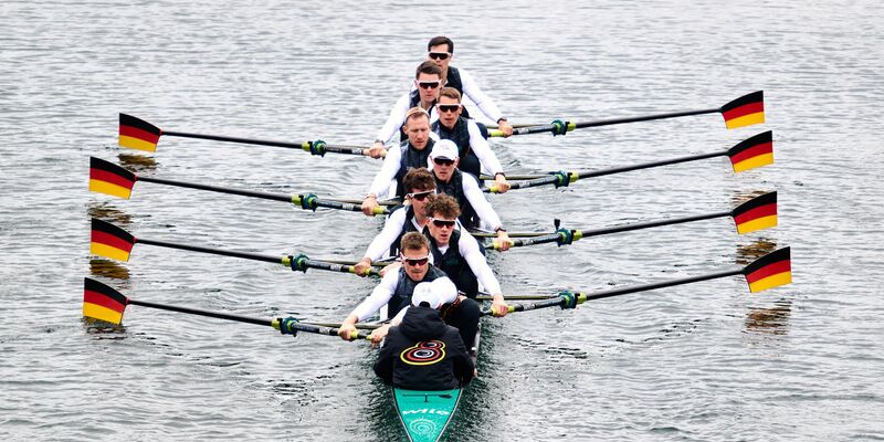 Der DRV-Achter gewann bei der EM in Szeged Silber. - Foto: Bernd Thissen/dpa/Archivbild