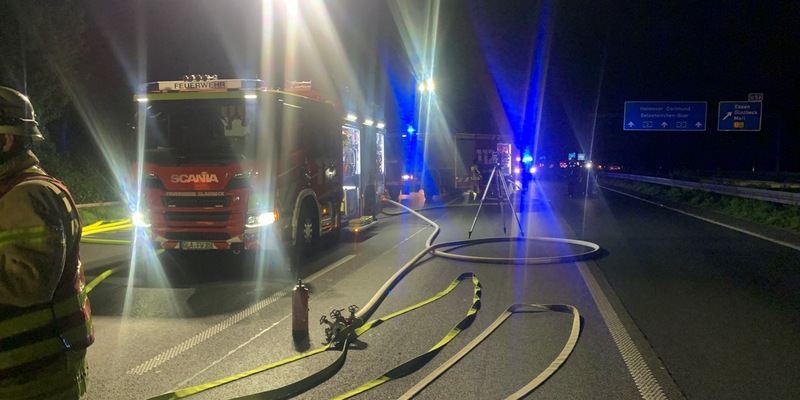 FW-GLA: Verkehrsunfall auf der BAB 2 - Foto: presseportal.de