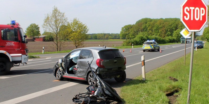 POL-MI: Unfall auf der L770: Fahrerin im Wagen eingeklemmt - Foto: presseportal.de
