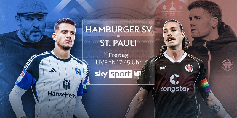 St. Pauli mit dem Matchball zum Aufstieg beim HSV, Dortmund gegen Augsburg und der VfB gegen die Bayern am Wochenende live bei Sky Sport - Foto: presseportal.de