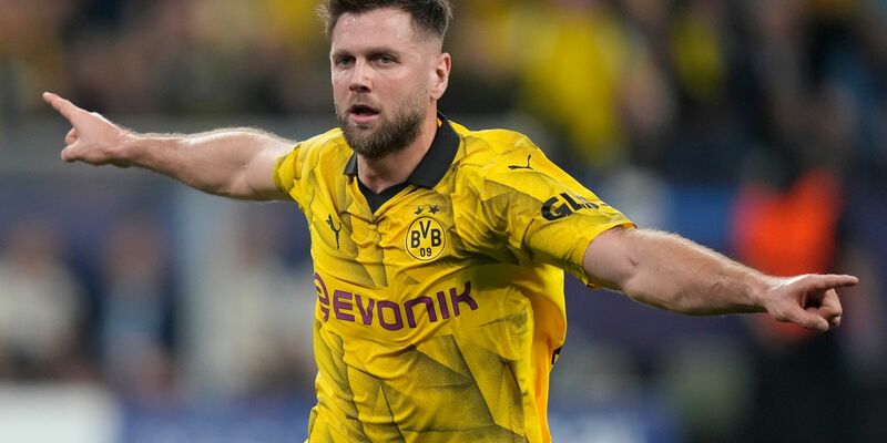 Dortmunds Niclas Füllkrug feiert seinen Siegtortrffer zum 1:0 gegen Paris Saint-Germain. - Foto: Matthias Schrader/AP