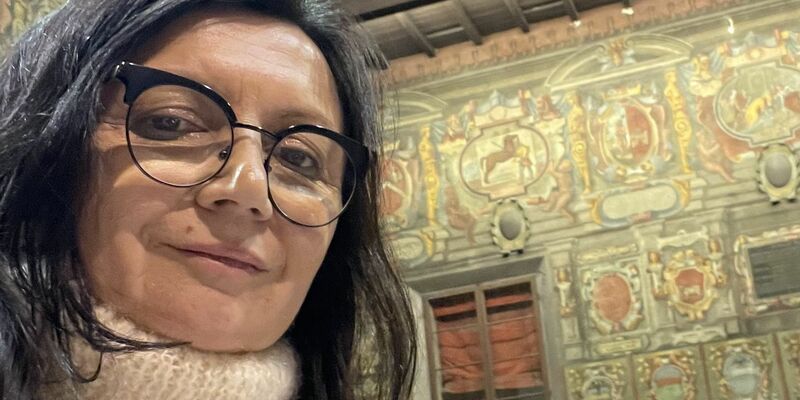 Valentyna Bochkovska wird geehrt. - Foto: Valentyna Bochkovska/Stadt Mainz/dpa