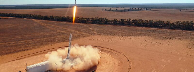Die Rakete startete in Koonibba, Australien. Sie wird mit Paraffin und flüssigem Sauerstoff angetrieben. - Foto: Hiimpulse/dpa