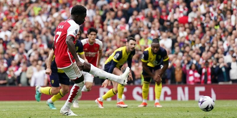 Brachte Arsenal gegen Bournemouth per Elfmeter in Führung: Bukayo Saka. - Foto: Adam Davy/PA Wire/dpa