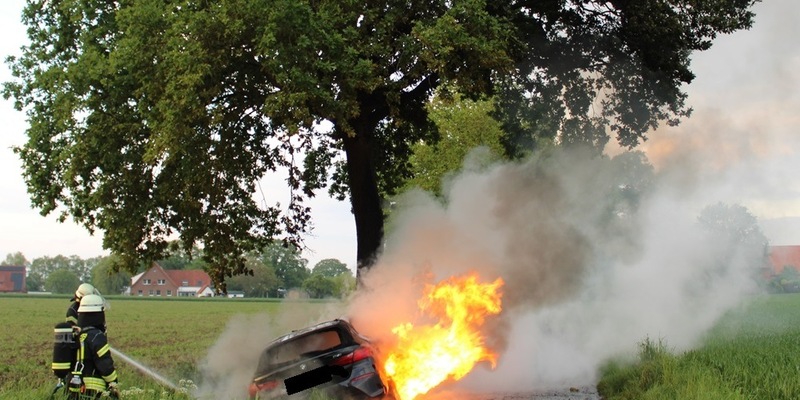 POL-MI: Auto fängt nach Kollision mit Baum Feuer - Foto: presseportal.de