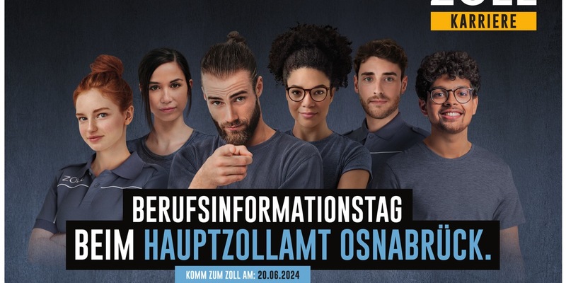HZA-OS: Zoll-Info-Tag am 20. Juni 2024; Hauptzollamt Osnabrück gibt Blick hinter die Kulissen für ausbildungs- und studieninteressierte Jugendliche - Foto: presseportal.de