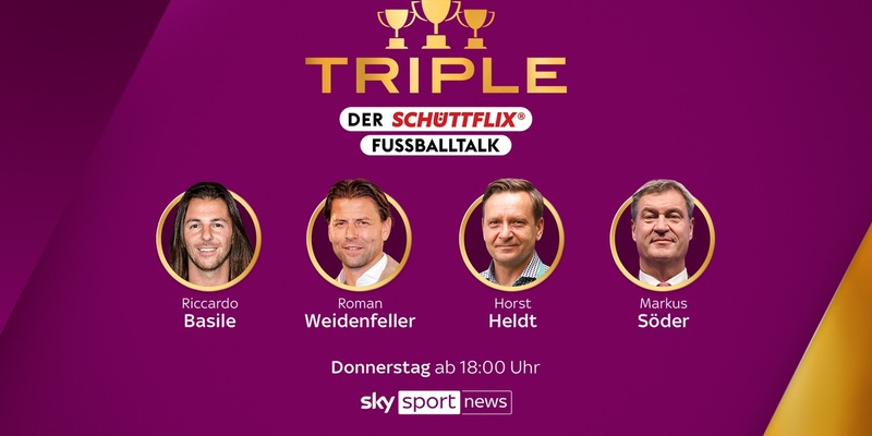 Markus Söder am Donnerstag zu Gast bei Triple - der Schüttflix Fußballtalk auf Sky Sport News - Foto: presseportal.de