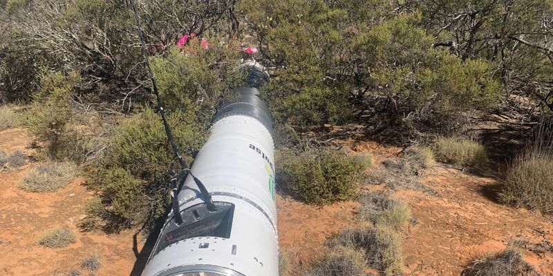 Die Trägerrakete SR75 des Start-ups HyImpulse ist nach ihrem Testflug in Australien wieder auf dem Weg nach Deutschland. - Foto: HyImpulse/CNC/dpa