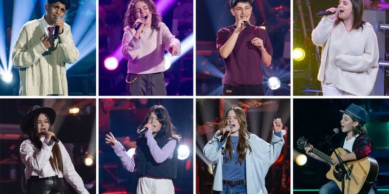 Anand Erika Malya Lana Jakob Frida Madeleine Maris The Voice Kids - Foto: Seven.One/Claudius Pflug, presseportal.de