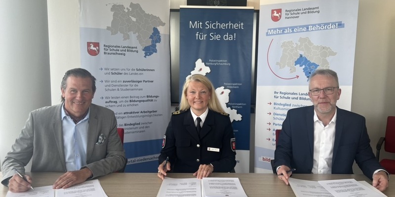 POL-GOE: Gemeinsame Präventionsarbeit von Schulen und Polizei Erneuerung der Kooperationsvereinbarung der PD Göttingen mit den RLSB Braunschweig und Hannover - Foto: presseportal.de