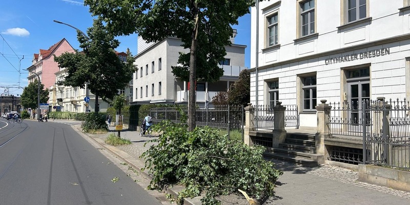 FW Dresden: Sturmlage führt zu mehreren Feuerwehreinsätzen - Foto: presseportal.de