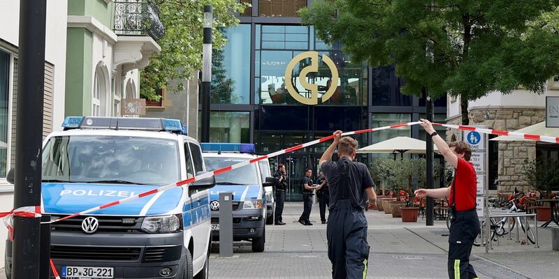 Die Singener Innenstadt wurde abgesperrt. - Foto: Förster/Südwestdeutsches Mediennetzwerk/dpa