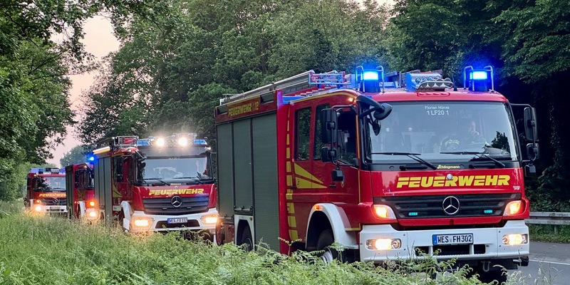 FW Hünxe: Aufwendige Personensuche - Hubschrauber im Einsatz - Foto: presseportal.de