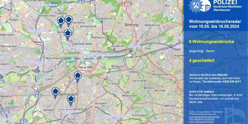 POL-OB: Wohnungseinbruchsradar Oberhausen - Foto: presseportal.de