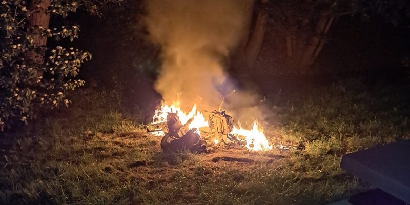 FW Lage: Erneuter Brand eines Motorrollers in Lage - Foto: presseportal.de