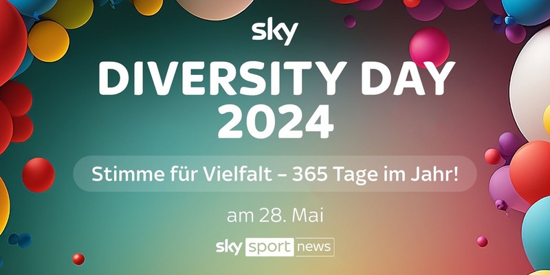 #StimmeFürVielfalt - 365 Tage im Jahr!: der große Thementag zum Diversity Day am 28. Mai 2024 auf Sky Sport News - Foto: presseportal.de
