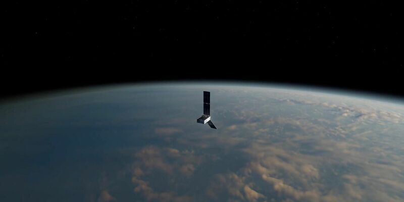 Ein Satellit der Prefire-Mission (Polar Radiant Energy in the Far-InfraRed Experiment) - hier eine künstlerische Darstellung - schwebt über der Erde. - Foto: Jpl-Caltech/Nasa/dpa