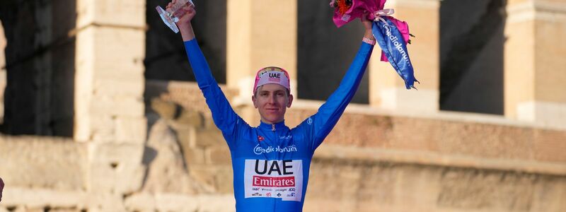 Der Slowene Tadej Pogacar hat bei seiner ersten Teilnahme den Giro d'Italia gewonnen. - Foto: Andrew Medichini/AP/dpa